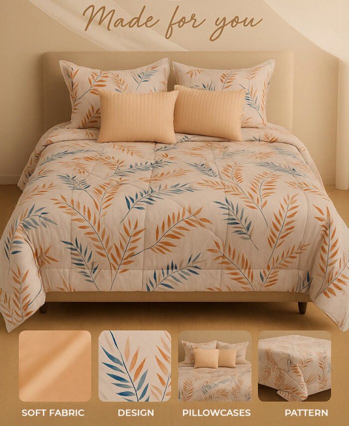 Bed cover with pillow cases