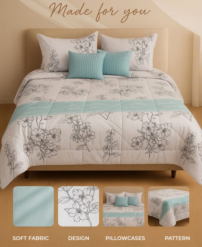 Bed cover with pillow cases