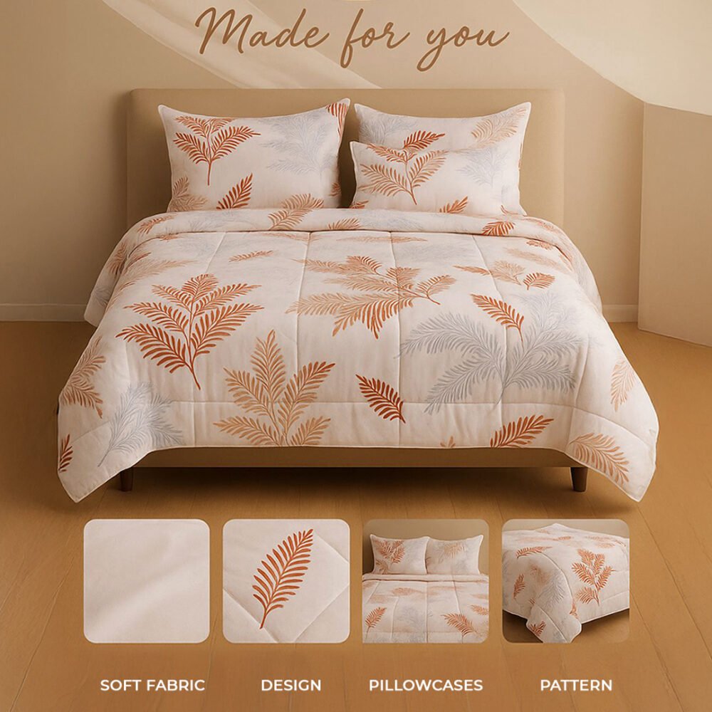 Bed cover with pillow cases