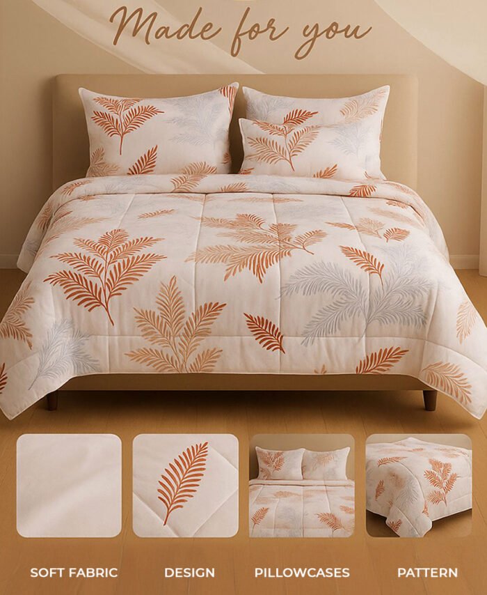 Bed cover with pillow cases