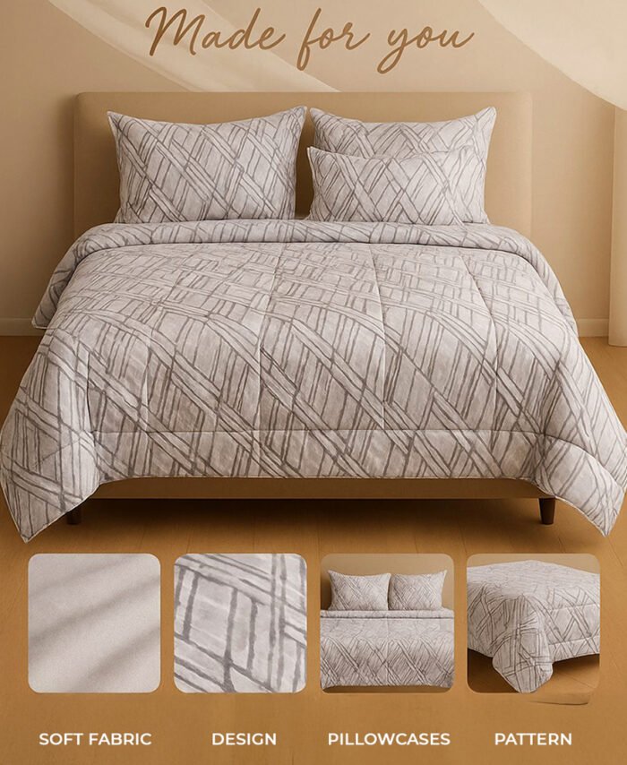 Bed cover with pillow cases