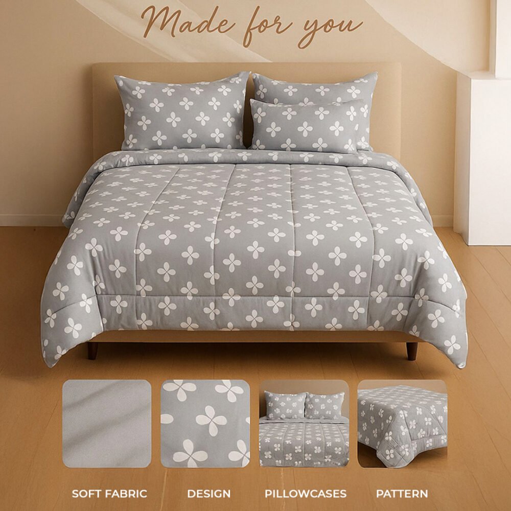 Bed cover with pillow cases