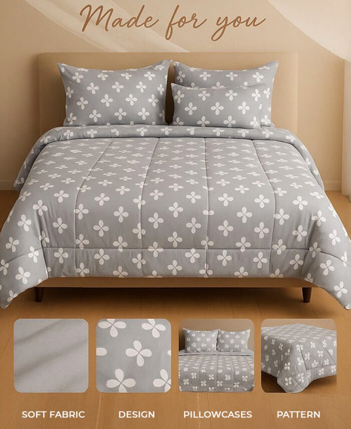 Bed cover with pillow cases