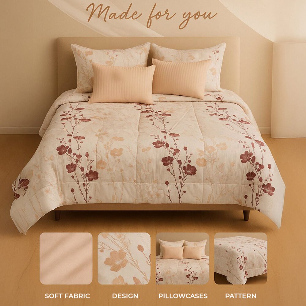 Bed cover with pillow cases