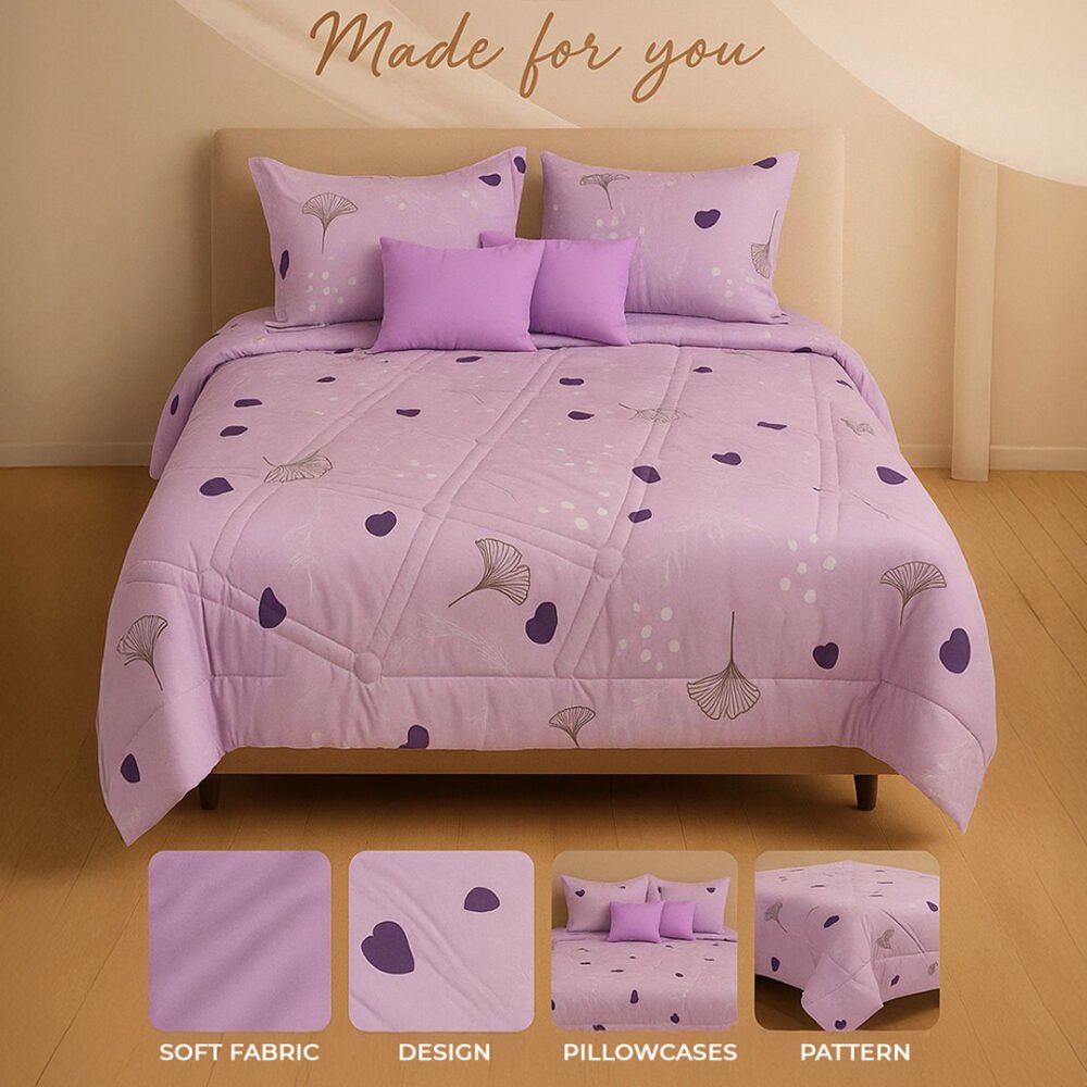 Bed cover with pillow cases