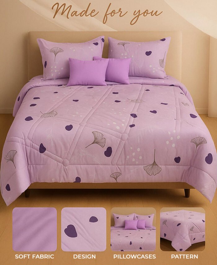 Bed cover with pillow cases